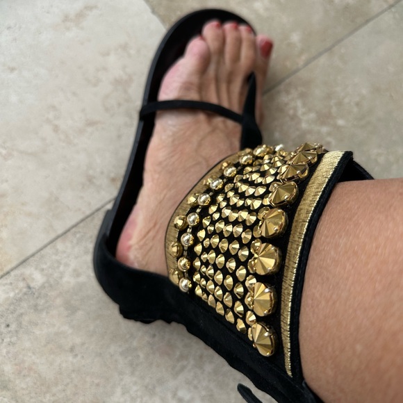 Fabulous Giuseppe Zanotti Gladiator flat sandals size 37-1/2 - Picture 6 of 10
